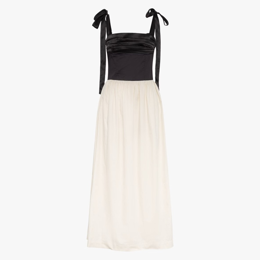 Brand New MURLONG CRES Elin Maxi Dress Black & Ivory